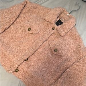 Women's Pink Sherpa Jacket